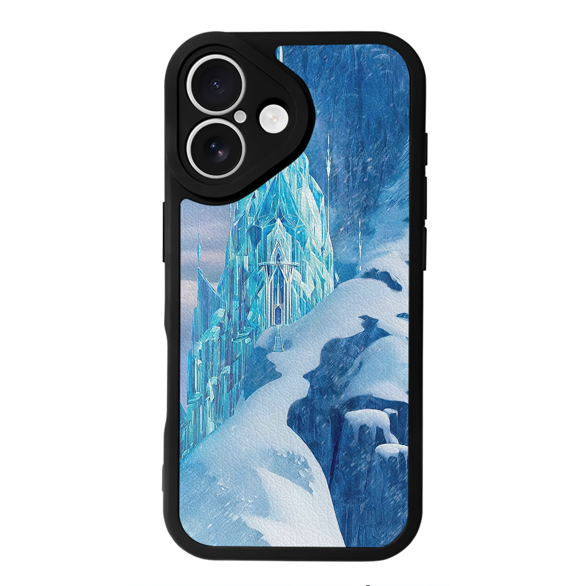 （画像用） アナと雪の女王 アンナ エルサ Frozen Anna Elsa 【iPhone 16シリーズ対応】シリコンスマホケース（レザー調） 材質：シリコン